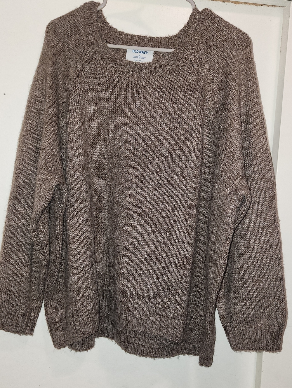 Old Navy Brown Marled Crewneck Oversized Sweater